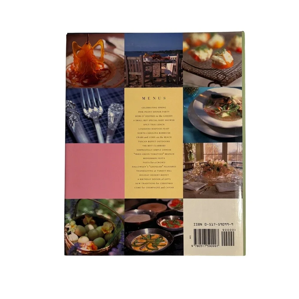 Martha Stewart Menus for Entertaining Hardcover Vintage Cookbook 1994 0517590999